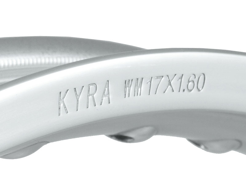 Kyra Flgbana i borstad aluminium (17x1.60)