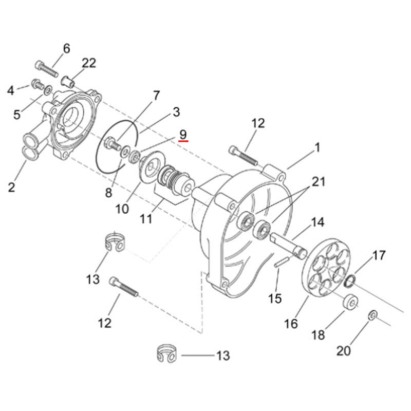 Aprilia Ttningsbricka (Original) Impellerbult/vattenpump