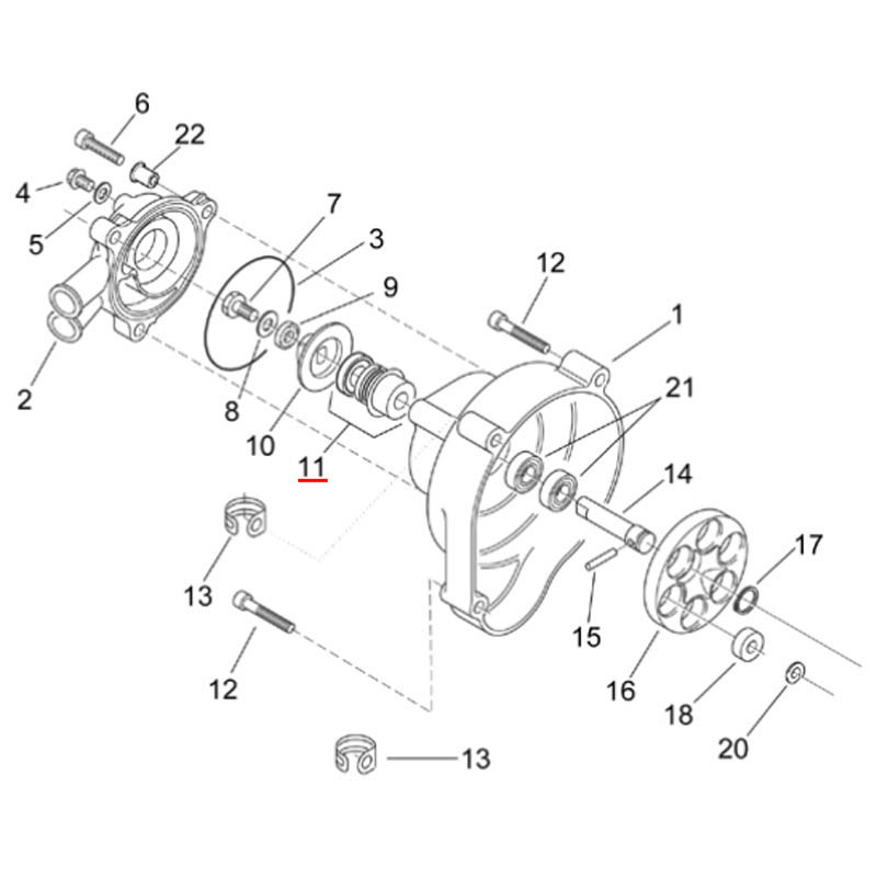 Aprilia Vattenpumpstätning (Original)