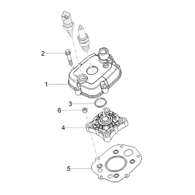 Piaggio Group Mutter frbrnningskammare/pinnbult