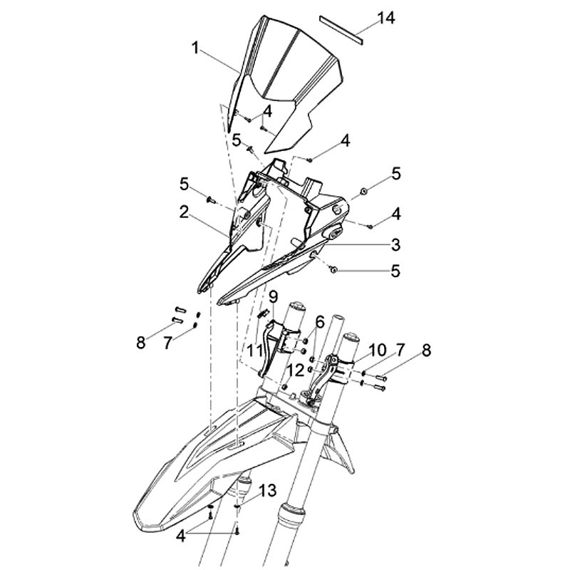 Piaggio Group Sprängskiss - Kåpskruv, lyktkåpa
