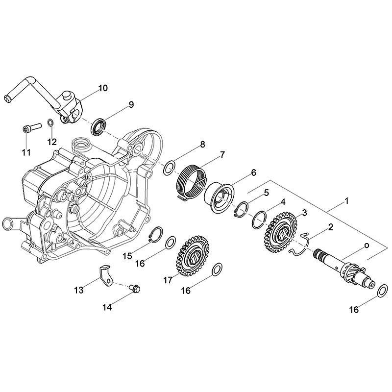Piaggio Group Sprängskiss - Kickstart (DER/PIA)