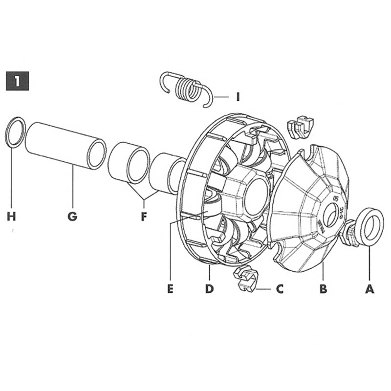 Polini Variatorkit (HI-Speed) - Euro4