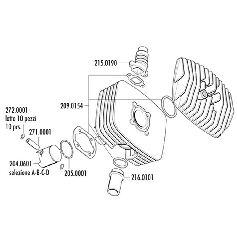 Polini Cylinderkit (S6000) 75,64cc - Zundapp