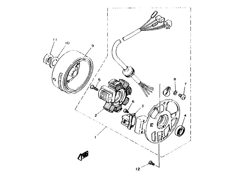 Yamaha Sprängskiss - Tändning/Generatorn Neos (97-01)