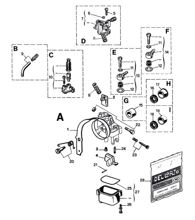 Dellorto Sprngskiss - (SHA) 10-13 mm