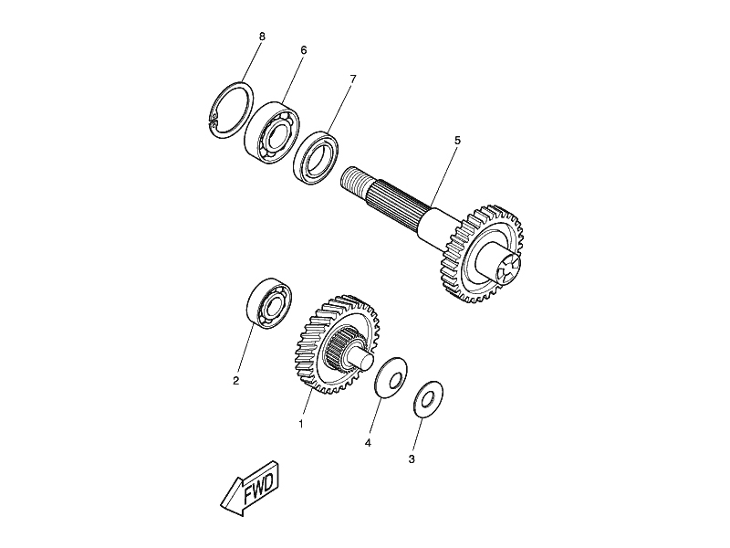 Yamaha Sprängskiss - Transmission (Minarelli - CW)