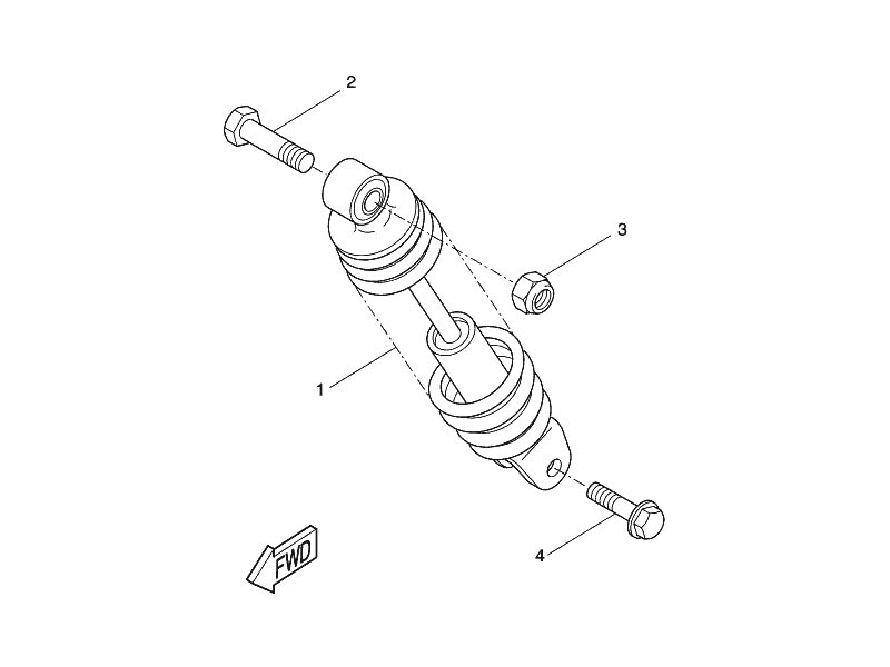 Yamaha Sprängskiss - Stötdämparen (Slider) 04-->