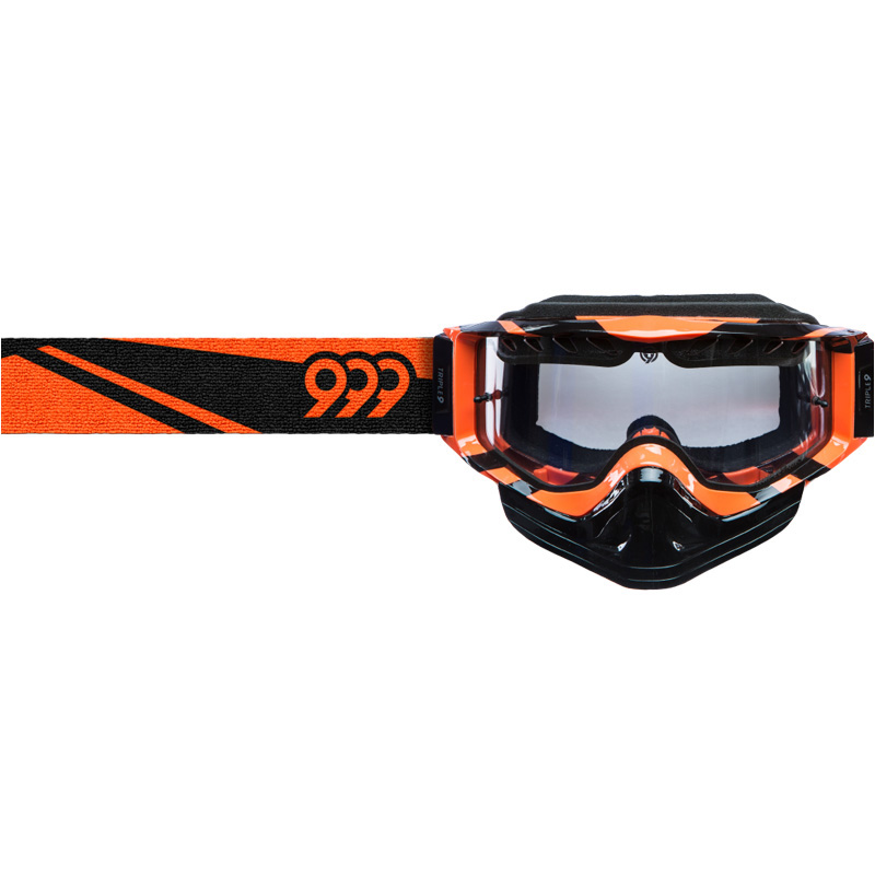 Triple 9 Optics Goggles (SAINT) Black/Orange