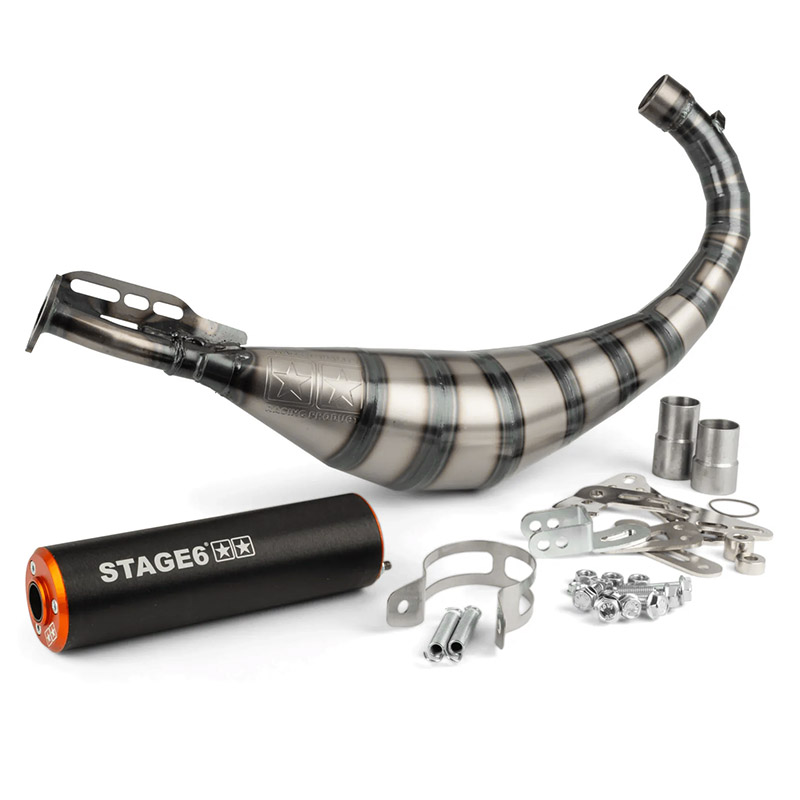 Stage6 Avgassystem (Streetrace) 80-90cc - AM6 - Svart/Orange