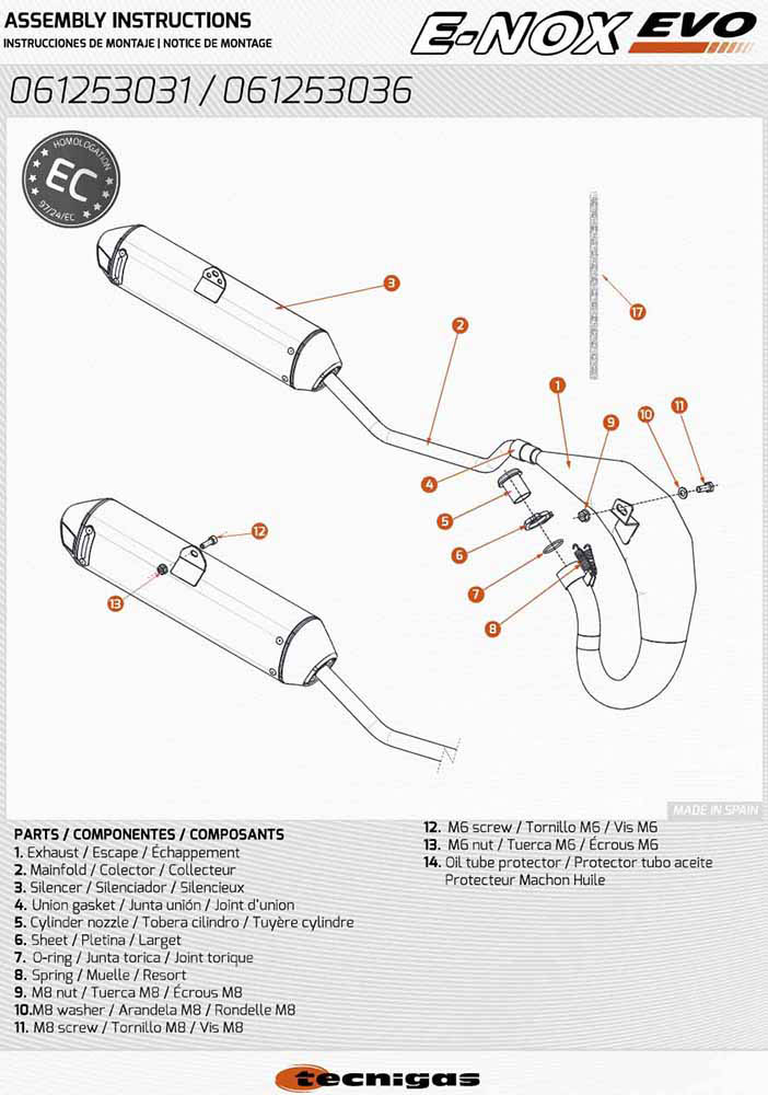 Tecnigas Avgassystem (E-NOX EVO)