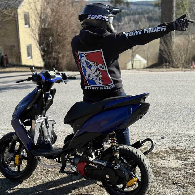 TSR Hoodie (Stunt Rider II) Cross/SM, BK