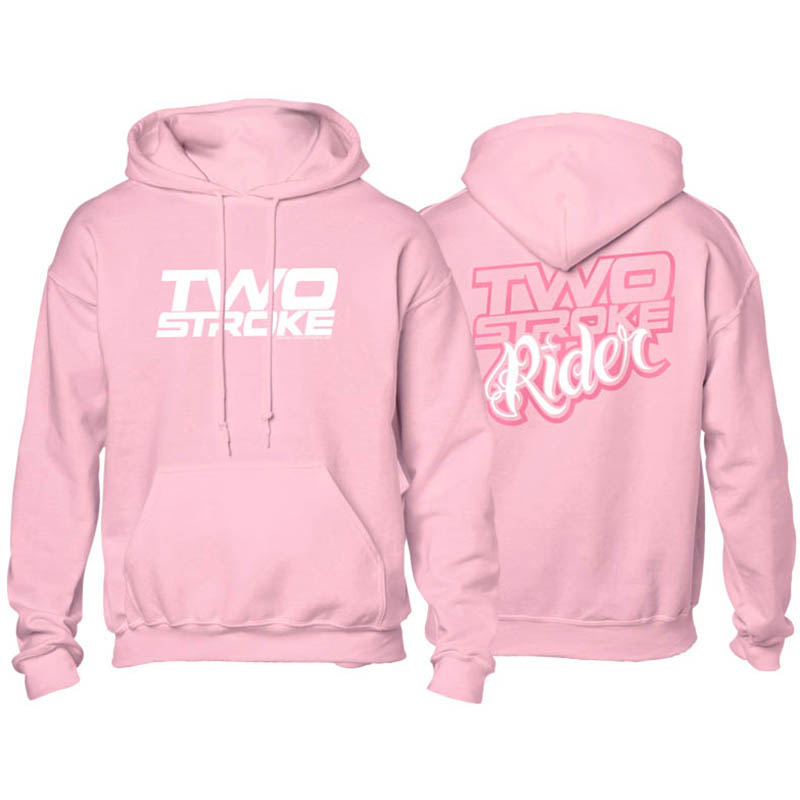 TSR Hoodie (TS Rider) Rosa, Vit