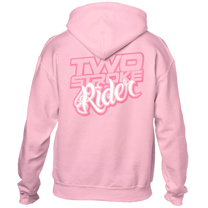 TSR Hoodie (TS Rider) Rosa, Vit