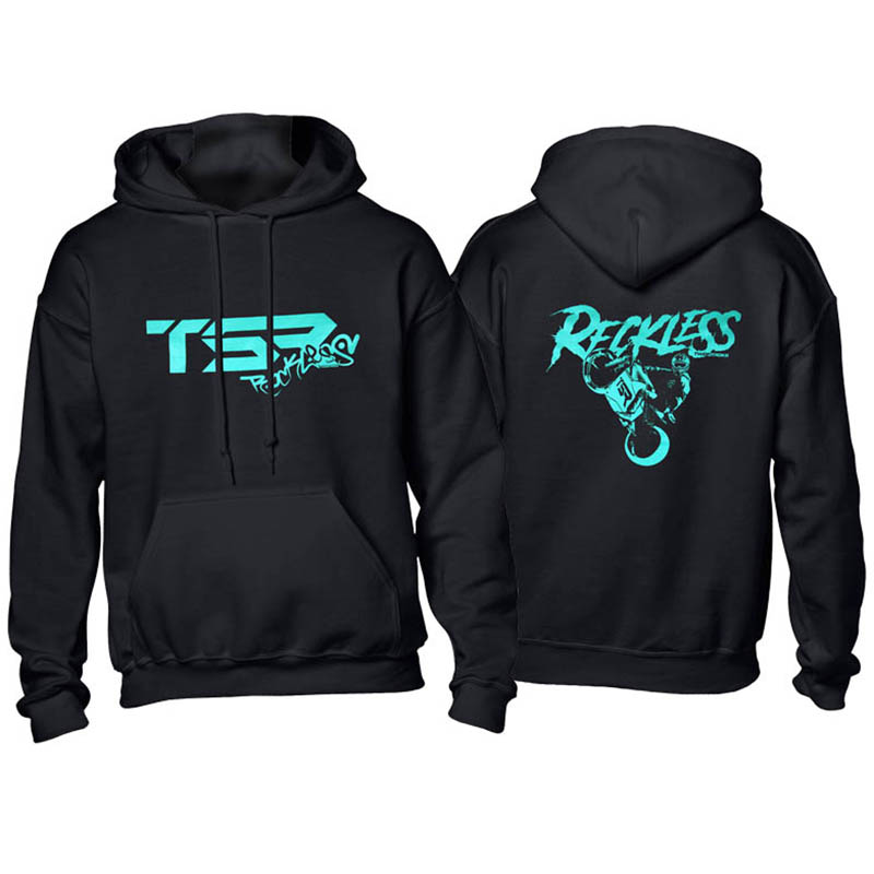 TSR Hoodie (TSR Reckless) Svart, Turkos