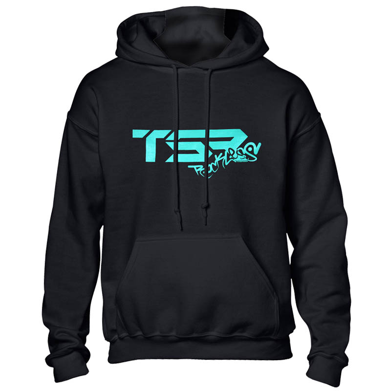 TSR Hoodie (TSR Reckless) Svart, Turkos