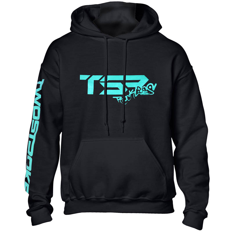 TSR Hoodie (TSR Reckless) Svart, Turkos