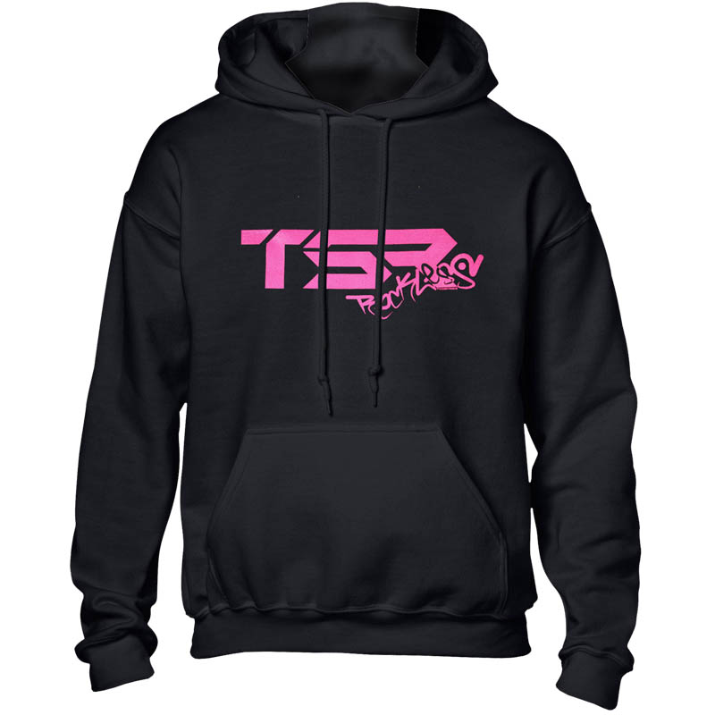 TSR Hoodie (TSR Reckless) Svart, Rosa