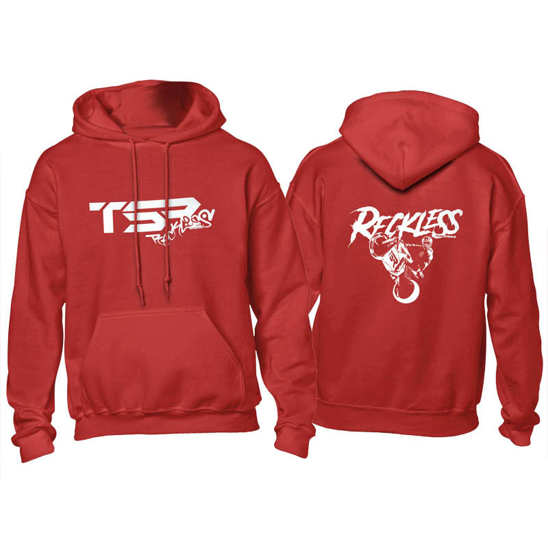 TSR Hoodie (TSR Reckless) Röd, Vit