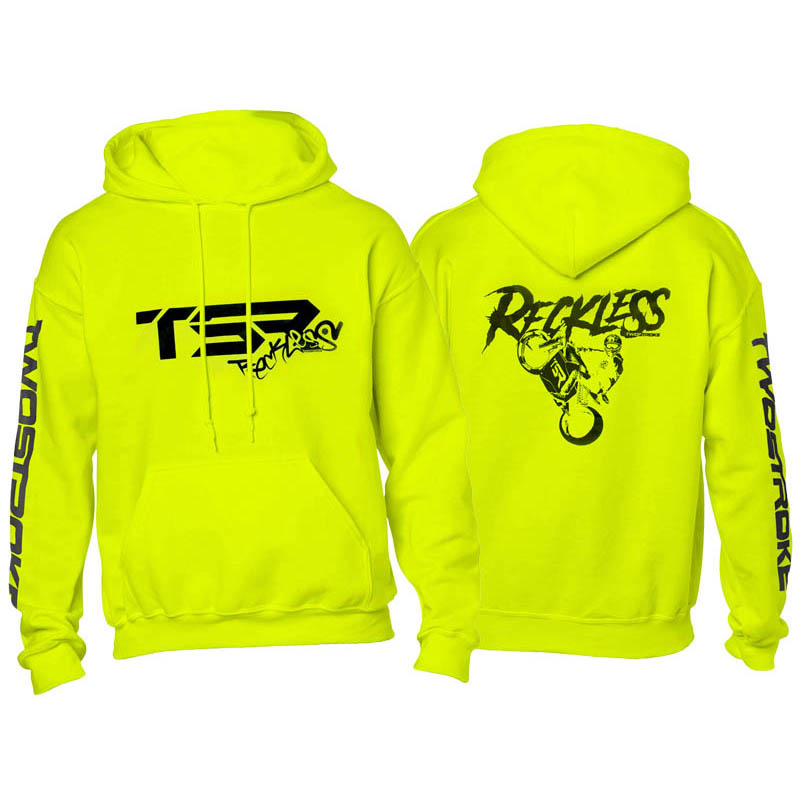 TSR Hoodie (TSR Reckless) Neongul, Svart