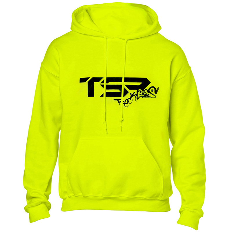 TSR Hoodie (TSR Reckless) Neongul, Svart