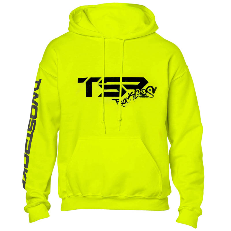TSR Hoodie (TSR Reckless) Neongul, Svart