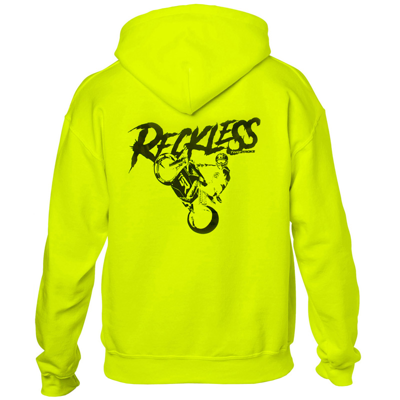 TSR Hoodie (TSR Reckless) Neongul, Svart