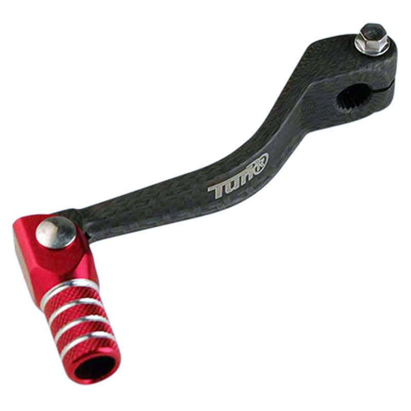 Tun'R / TNT - Växelpedal DER/PIA (Kolfiberlook / Röd)