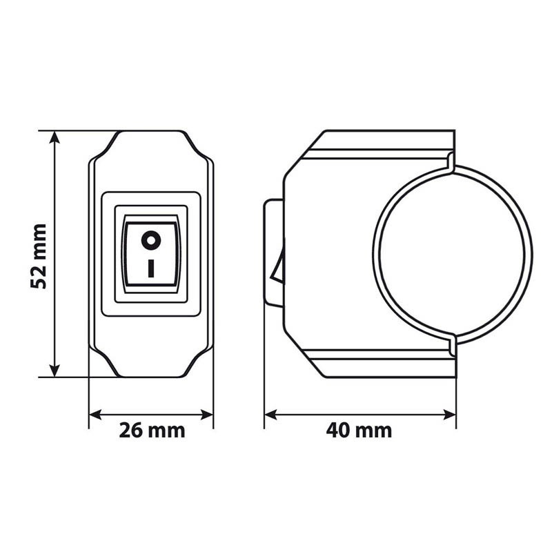 Lampa Switch (Strömbrytare) - Vattentät