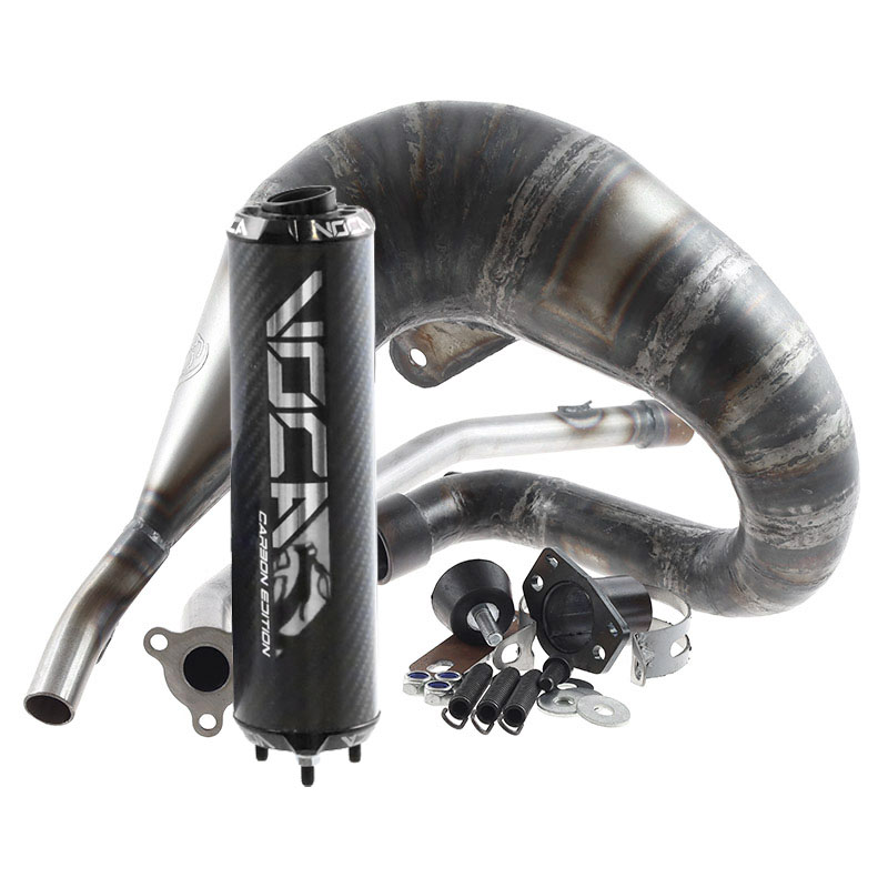 Voca Avgassystem (Cross Carbon) 80-90cc - Svart