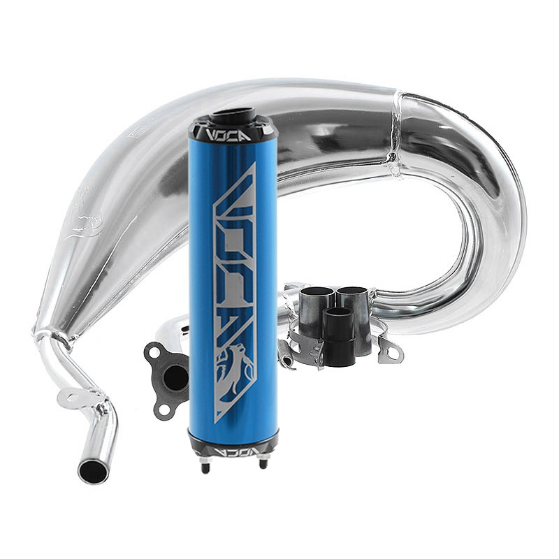 Voca Avgassystem (Cross Chromed) Blå