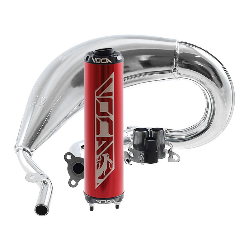 Voca Avgassystem (Cross Chromed) Röd