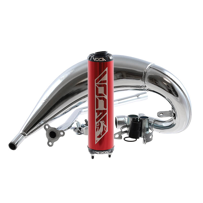 Voca Avgassystem (Cross Chromed) Rieju - Röd