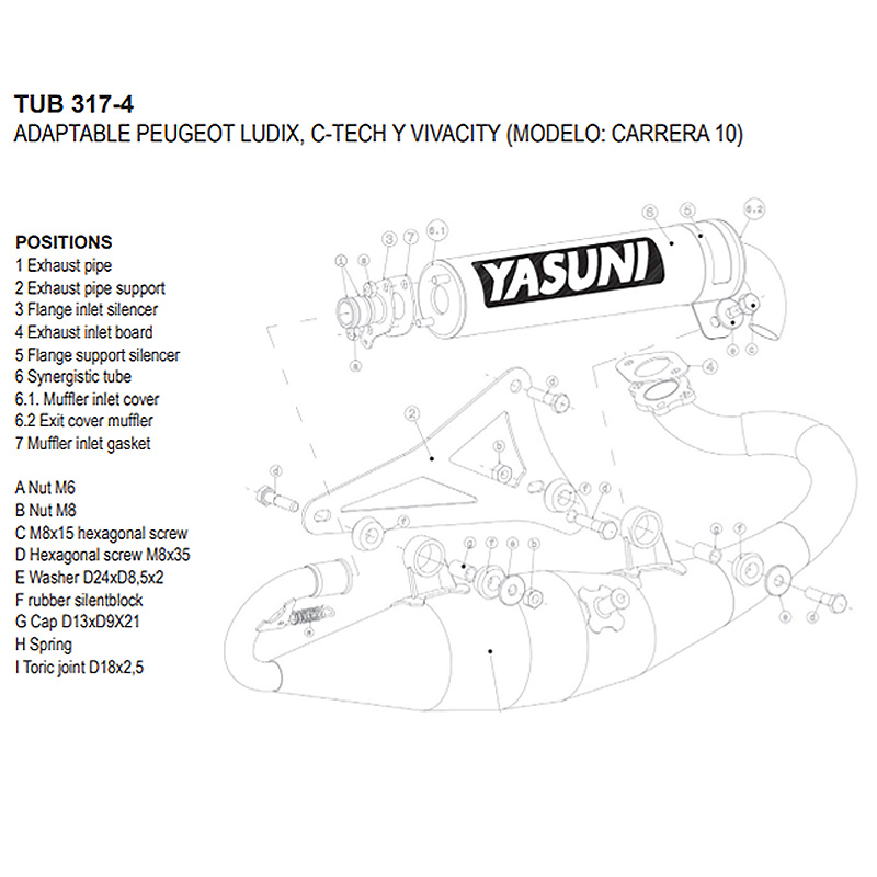 Yasuni Avgassystem (Carrera 10) Black Edition