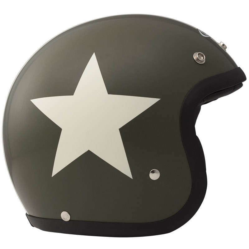 DMD Vintage Öppen MC-hjälm (Star) Grön