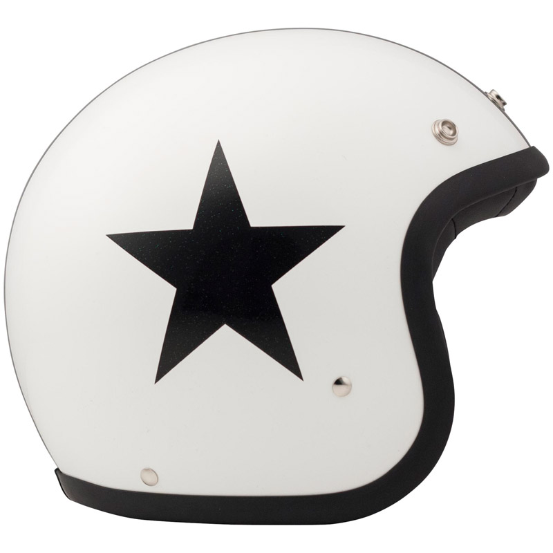 DMD Vintage Öppen MC-Hjälm Retro (Star) Vit