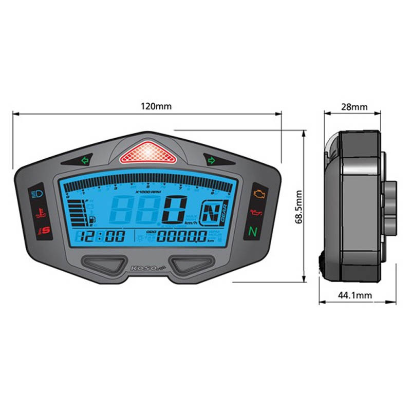 Koso Multifunktionsmtare (DB-03R)