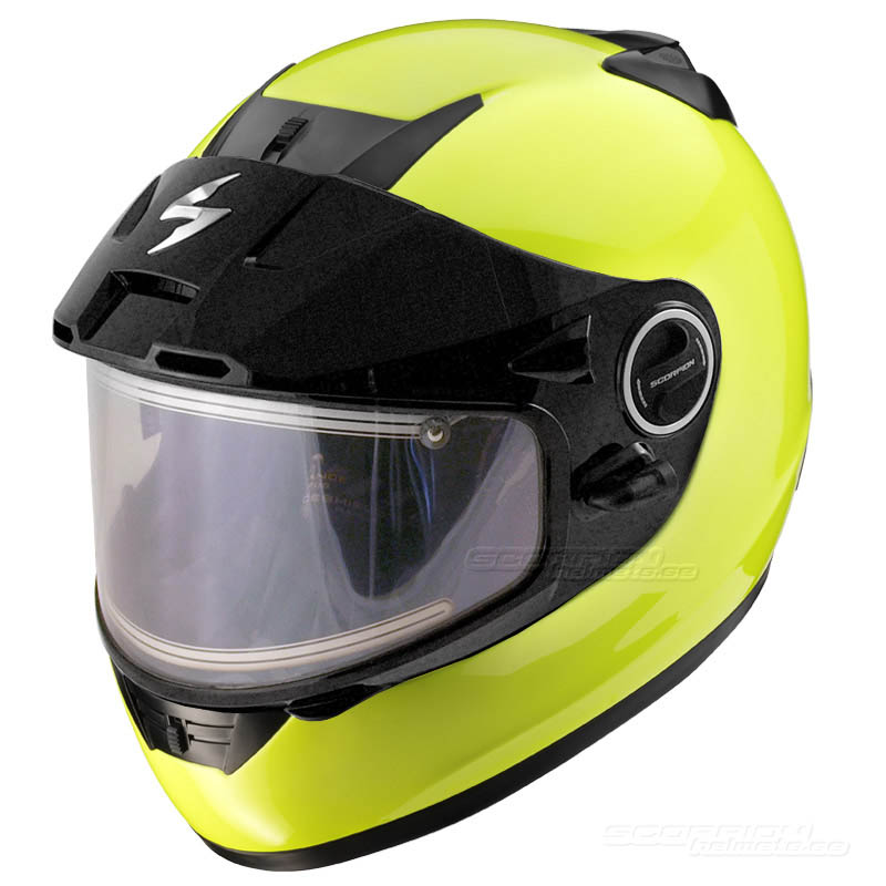 Scorpion EXO-750 Snöskoterhjälm (Solid) Neongul
