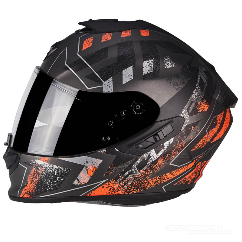 Scorpion EXO-1400 MC-Hjälm (Picta) Mattsilver, Orange