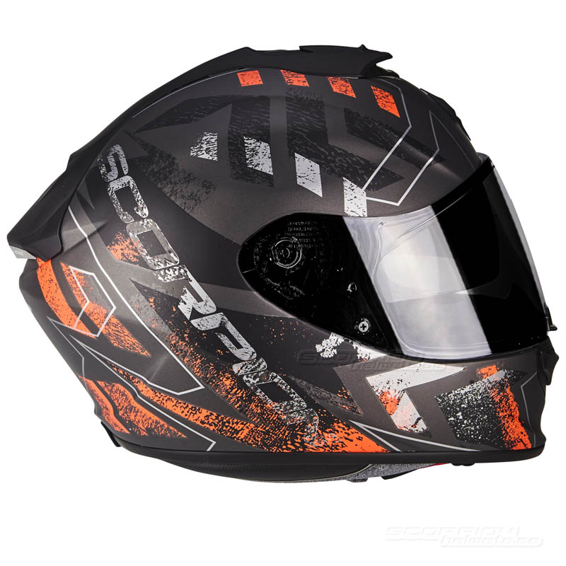 Scorpion EXO-1400 MC-Hjälm (Picta) Mattsilver, Orange
