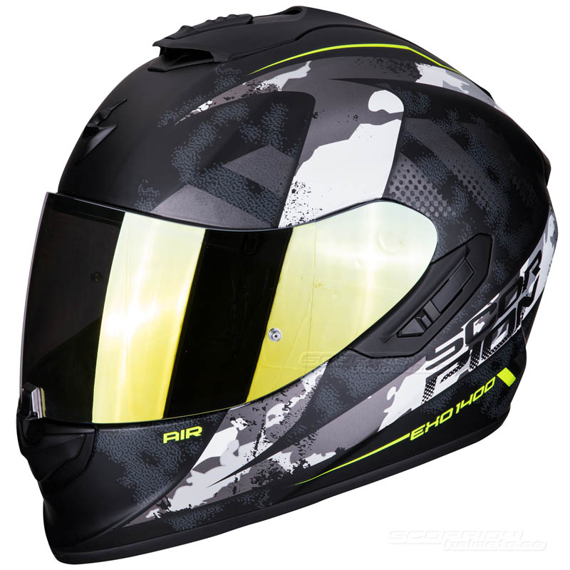 Scorpion EXO-1400 MC-Hjälm (Sylex) Mattsvart, Silver