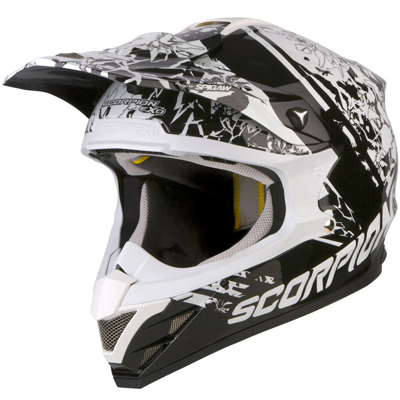 Scorpion VX-15 Mopedhjälm Cross (Wrap) Svart, Vit