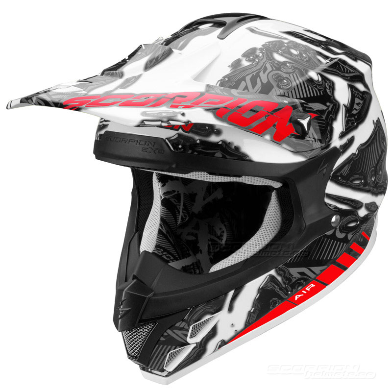 Scorpion VX-15 Mopedhjälm Cross (Petrol) Vit