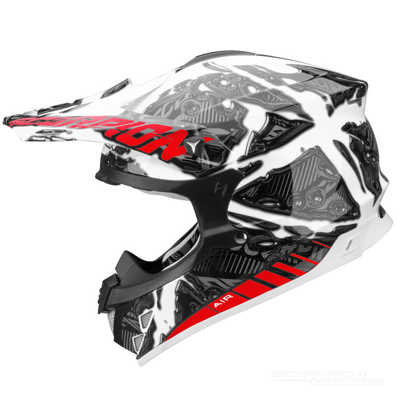 Scorpion VX-15 Mopedhjälm Cross (Petrol) Vit