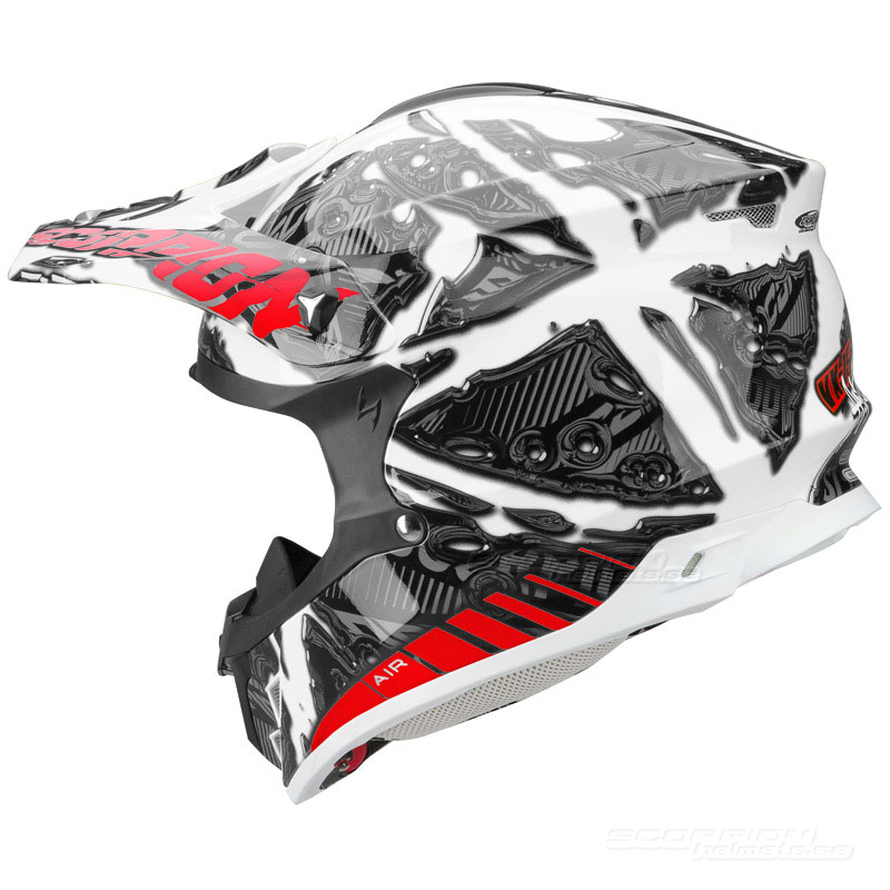 Scorpion VX-15 Mopedhjälm Cross (Petrol) Vit