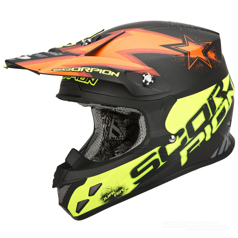 Scorpion VX-20 Crosshjlm MX/Race (Magnus) Svart, Gul, Rd