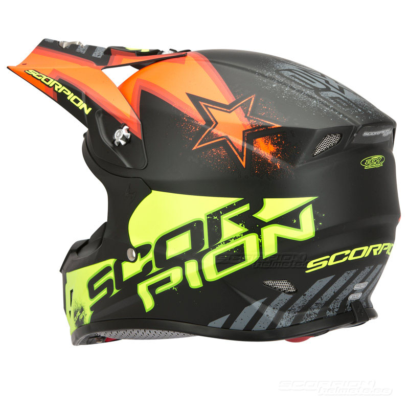 Scorpion VX-20 Crosshjälm MX/Race (Magnus) Svart, Gul, Röd