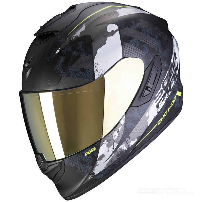 Scorpion EXO-1400 MC-Hjälm (Sylex) Mattsvart, Silver