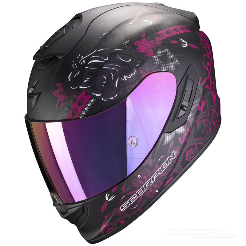 Scorpion EXO-1400 MC-Hjälm (Toa) Mattsvart, Rosa