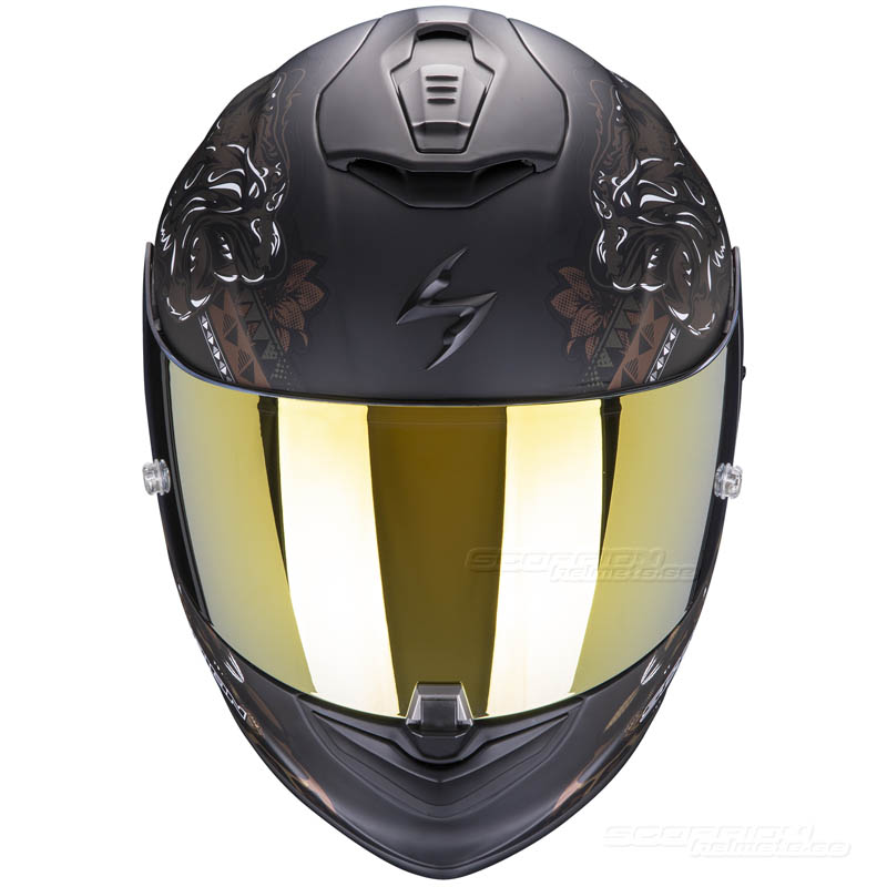 Scorpion EXO-1400 MC-Hjälm (Toa) Mattsvart, Guld